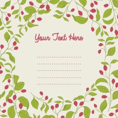 Elegant floral frame Invitation or greeting card template