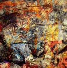 Abstract Watercolor nature painting N1294