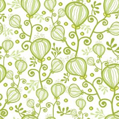 Underwater abstract plants seamless pattern background
