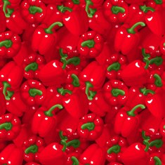 Vector seamless background with red bell peppers