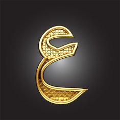 Vector golden Arabic figure N8