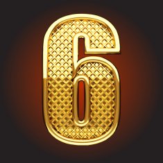 Vector golden figure 6 N4