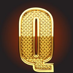 vector golden letter q N7