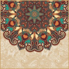 ornamental circle template with floral background N4