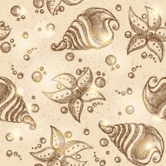 pattern of starfishes and shells vector eps 10 N2