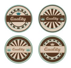 Vector retro quality labels N2