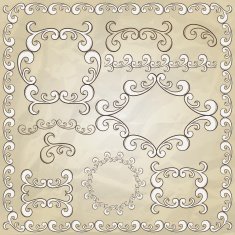 Vector vintage design elements N2