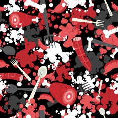 Seamless background with meat N2