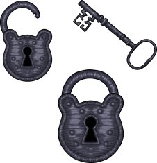 Padlock and key