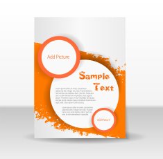 Flyer template with grunge elements N3
