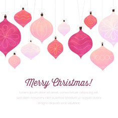 Christmas Decorations Hanging on Strings