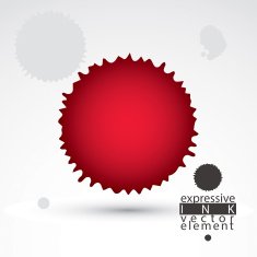 Vector colorful ink splash dirty graphic art element scanned