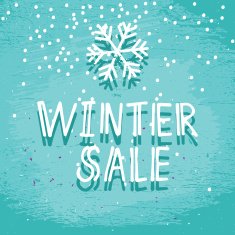 Winter sale blue frosty card N2