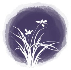 ink drop flower