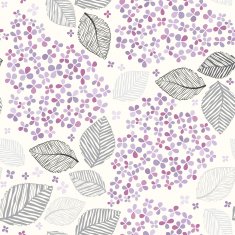 Seamless pattern with lilac flowers Vector illustration N3