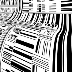 abstract black and white wave stripe pattern background N14