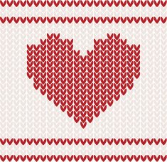 Knitted vector with heart