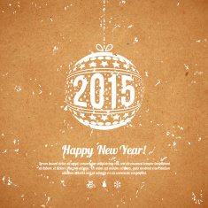 christmas and new year 2015 greeting card N2