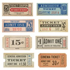 Vintage Tickets and Coupons