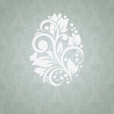 Easter egg floral background Modern card for invitation N2