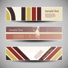 Banner or Header Designs with Abstract Patterns