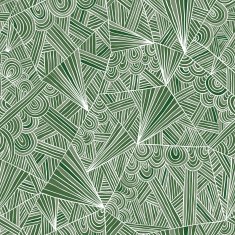 Green doddle seamless pattern