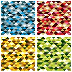 Seamless geometric patterns with colorful elements vector N2