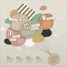 infographic vector elements with collage style N2