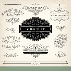 vintage frames and design elements N69