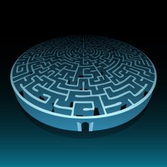 vector round labyrinth