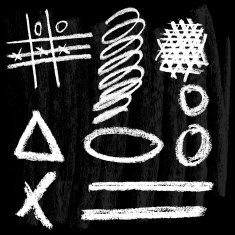 Set of textures Blackboard and chalk N5