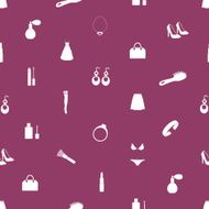 lady stuff needs icons seamless pattern eps10