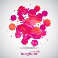 Pink watercolor blots abstract background