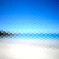 Sun over the sea - Abstract geometric background