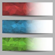 Set of banners with abstract triangles N39