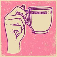 Retro Screen Print Coffee Cup N2