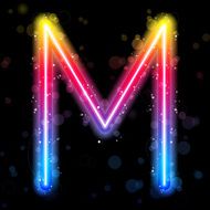 Alphabet Rainbow Lights Glitter with Sparkles N7