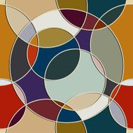 Seamless texture of circular items