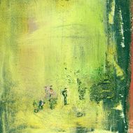 Yellow and Green Paint Texture