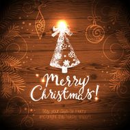Christmas card with hand drawn sketch illustration N2