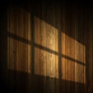 Wooden Background illuminated by the Light from a Window