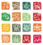 Decorative block icons