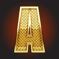 vector golden letter a N8