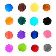 Colorful watercolor splash dot