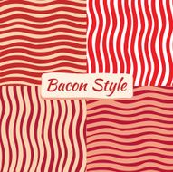 Bacon Wave Background In Four Variations N2