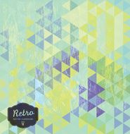Yellow and light green Textured colorful retro triangle background