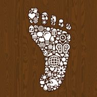 Foot of the wood