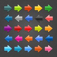 Arrow sign glossy icon web button shadow noise effect texture N4
