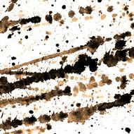 Watercolor brown splashes on paper N2