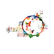 Colorful tambourine background